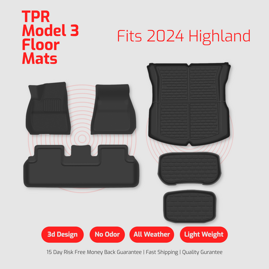 TPR Model 3 Floor Mats 6 Pieces